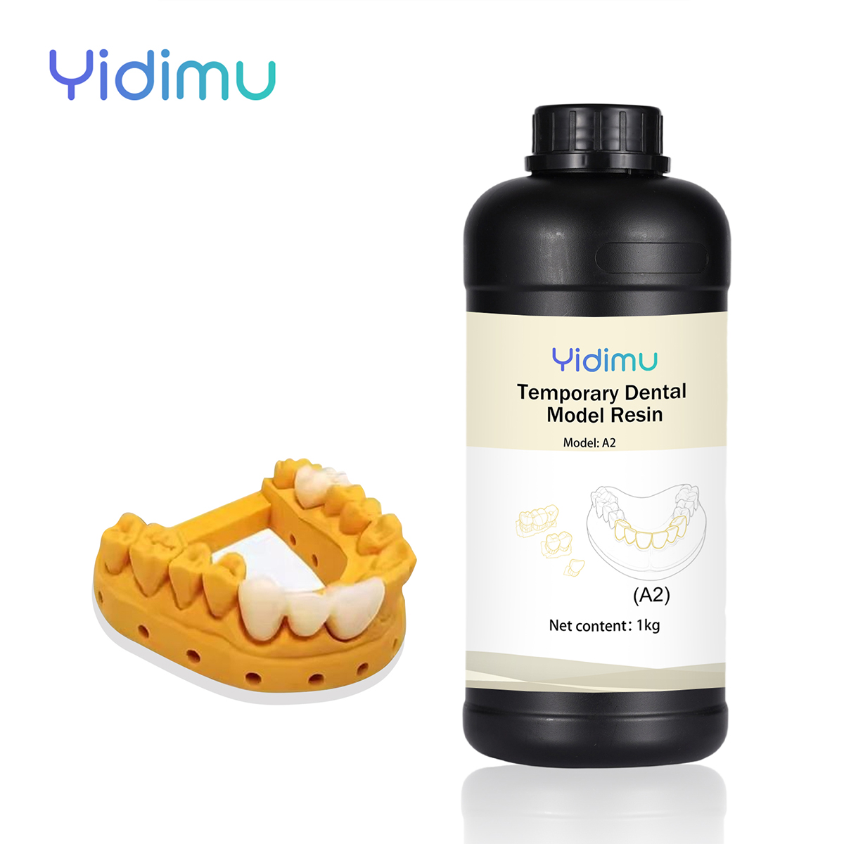 Botella de resina Yidimu H02 para modelos dentales