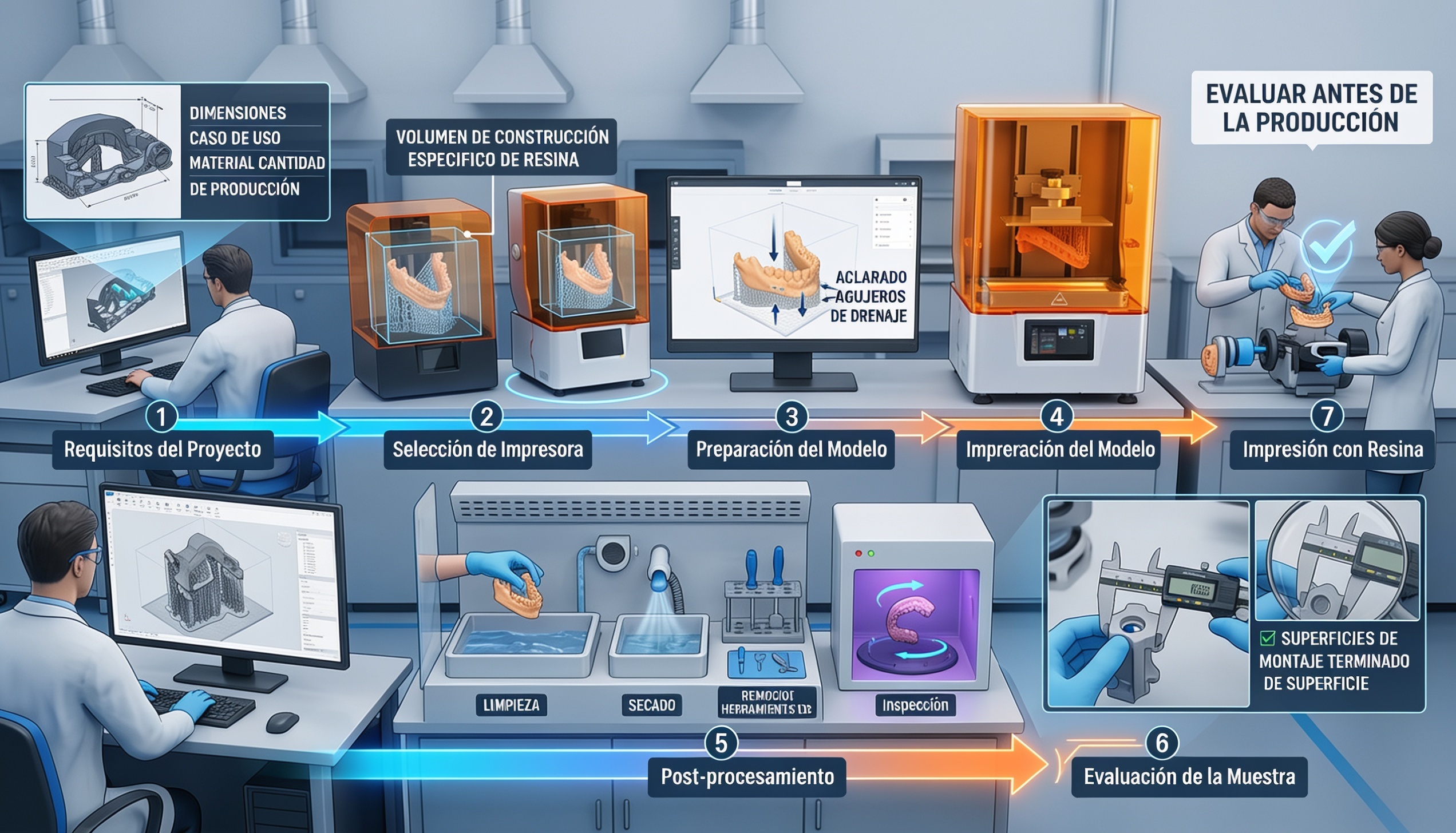 cómo funciona una impresora 3d de resina proceso completo