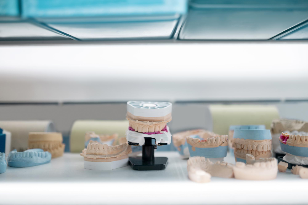 Plataforma de impresión con varios modelos dentales