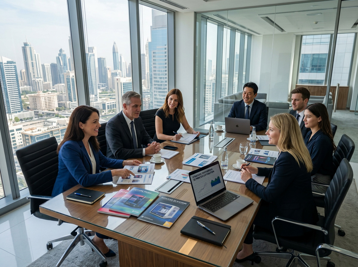 Reunión profesional para cooperación y distribución de equipos de impresión 3D